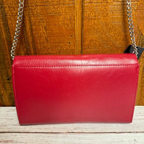 I.N.C. INTERNATIONAL CONCEPTS Averry Tunnel Convertible Clutch Crossbody – Red P - Picture 2 of 6